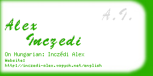 alex inczedi business card